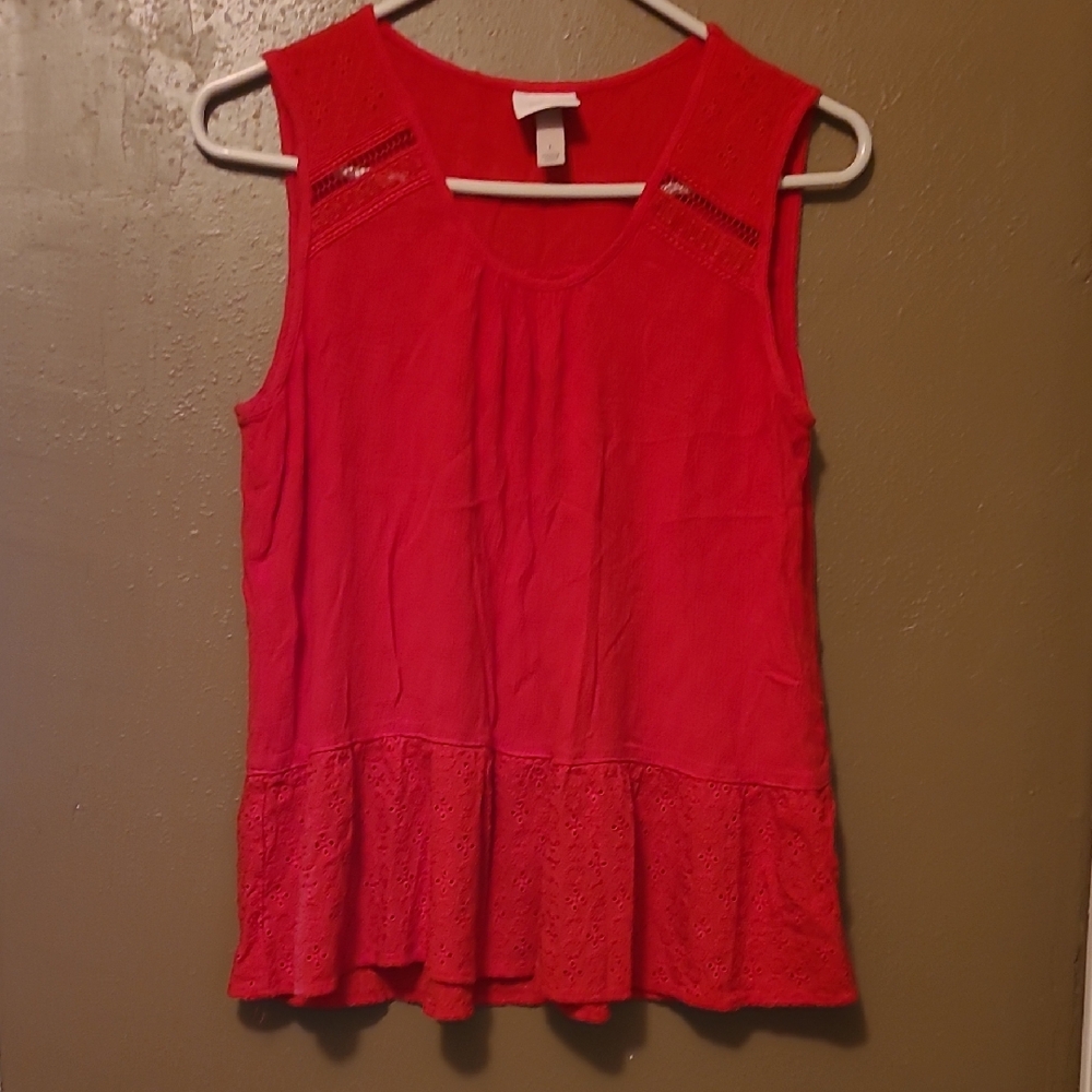 Knox Rose Red Peplum Blouse